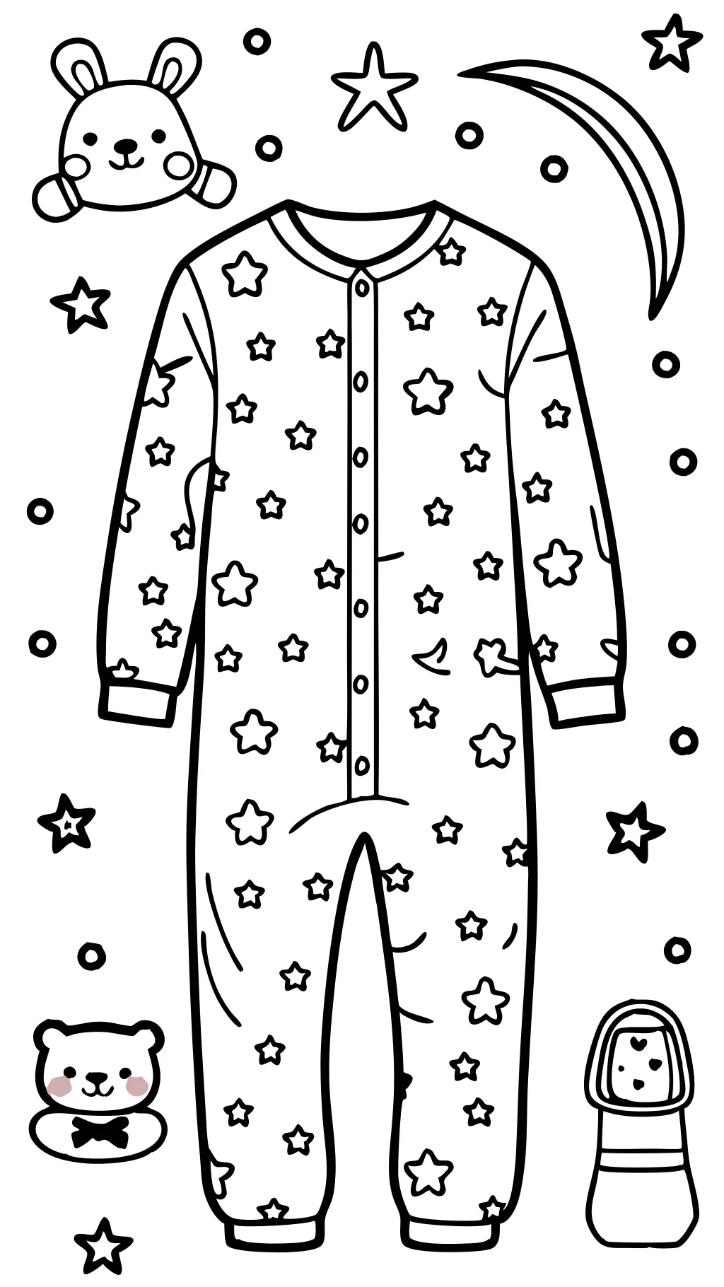 pajama coloring page